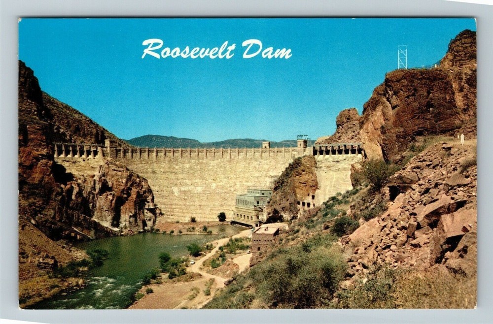 Globe AZ-Arizona, Roosevelt Dam, Vintage Postcard