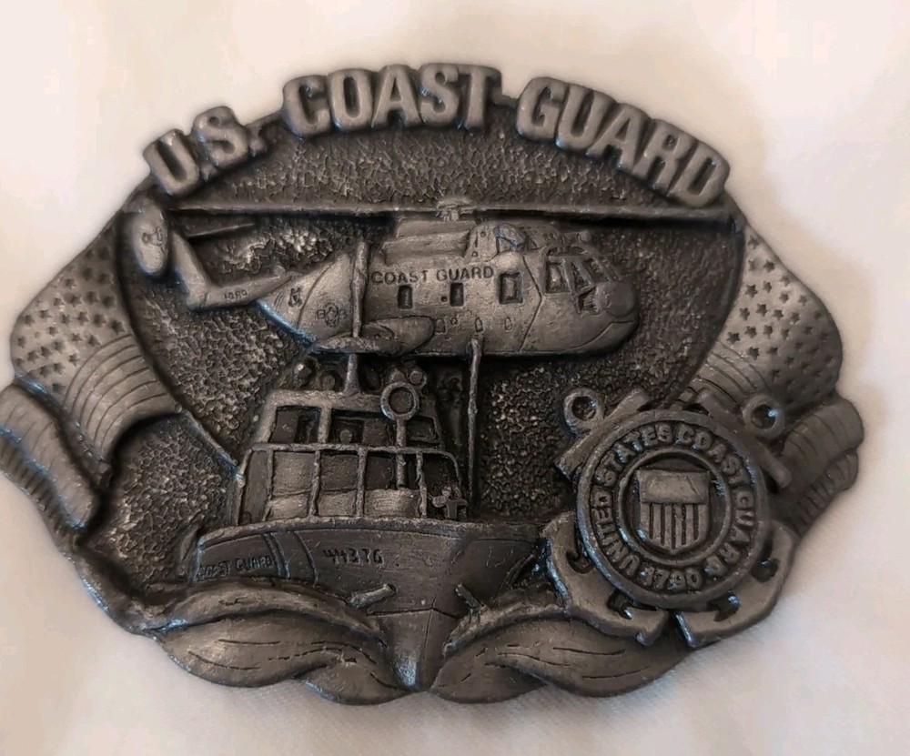 Vintage U.S. Coast Guard Belt Buckle 1982 Bergamot Brass Works
