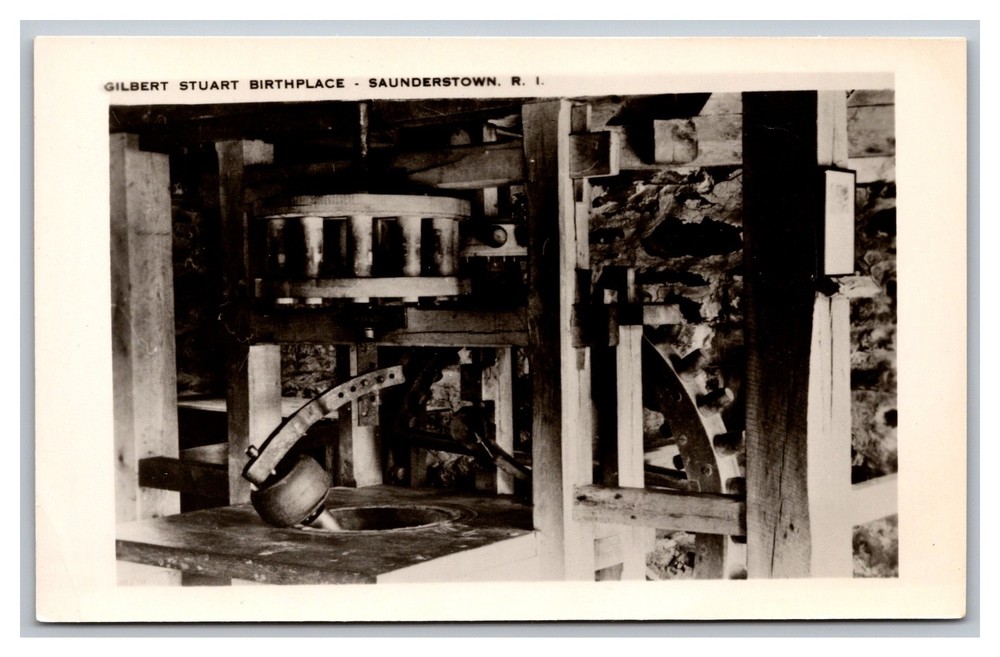 RPPC Saunderstown RI Rhode Island Gilbert Stuart Birthplace Snuff Mill Postcard