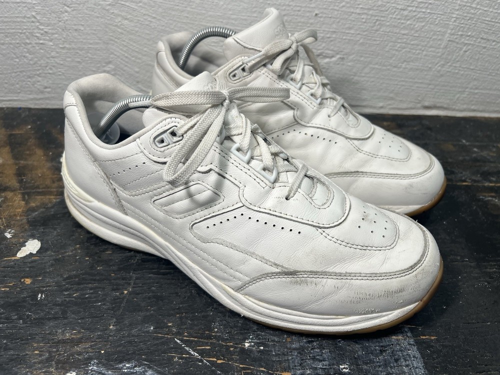 SAS Tour Walking Shoes Mens Size 11  White Leather Comfort Orthopedic Sneakers
