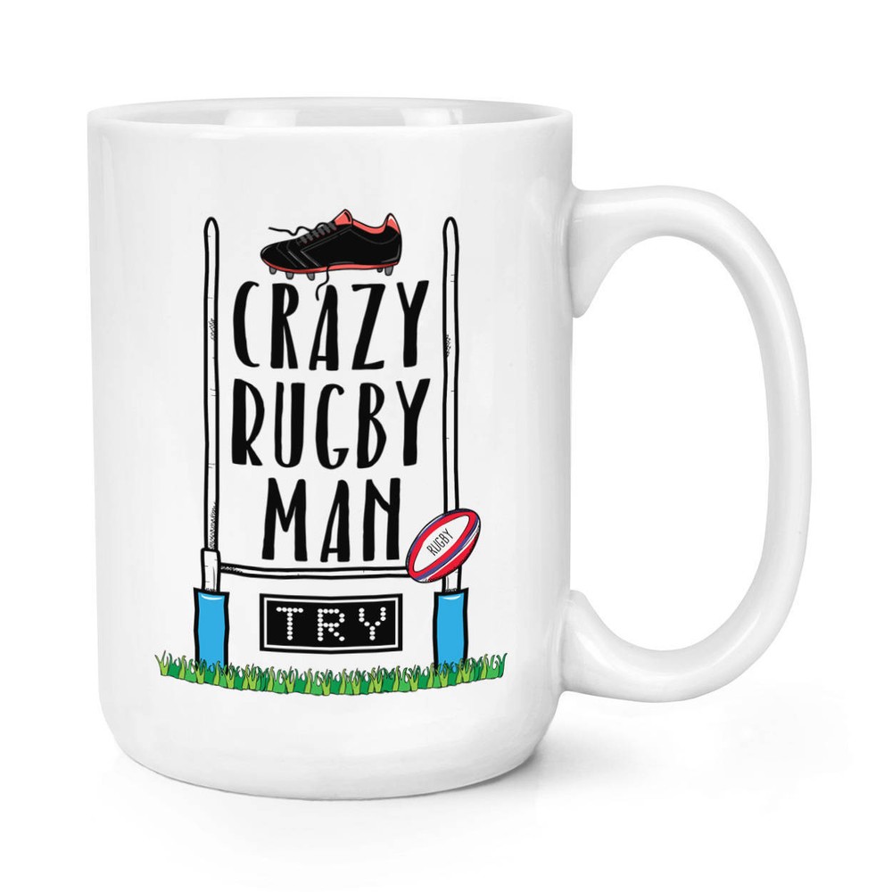 Rugby Fan Gift Coffee Mug Large Handle Cup for Hot Drinks