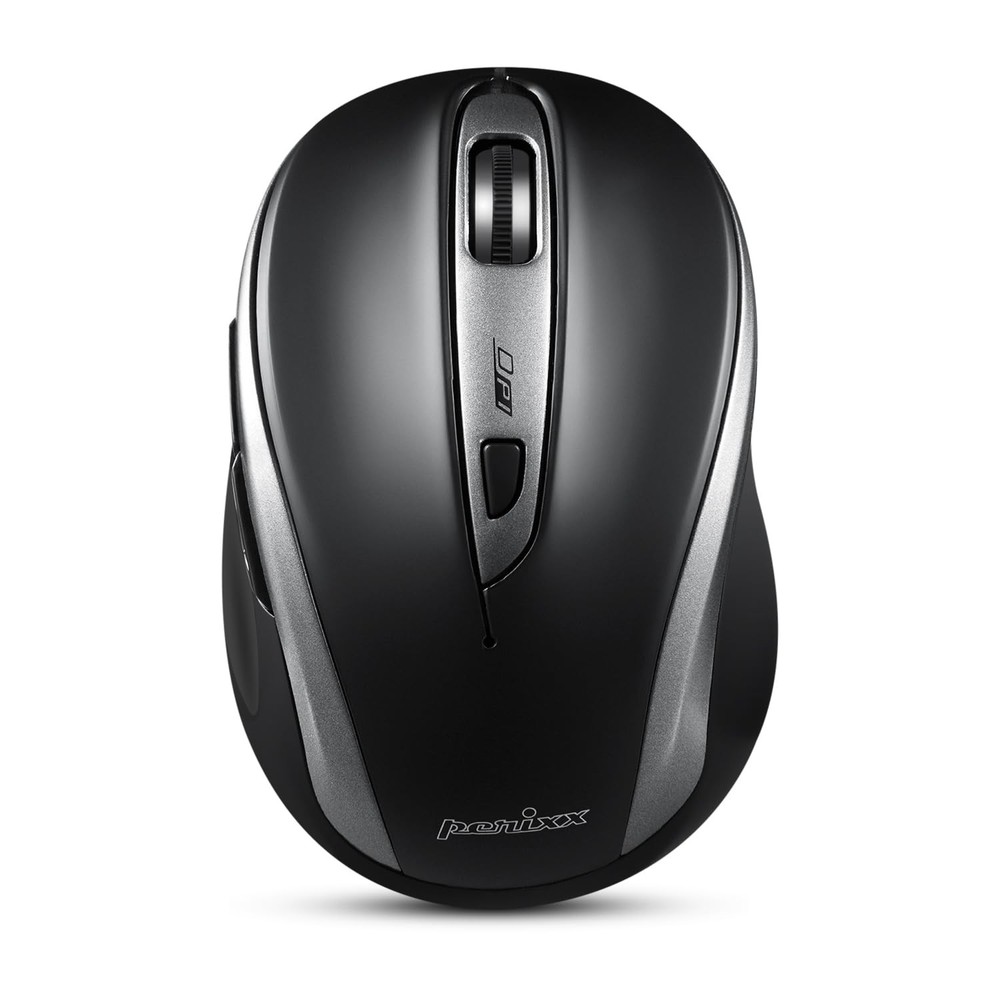PERIMICE-721IB Wireless Ergonomic 5-Button Silent Optical Mouse
