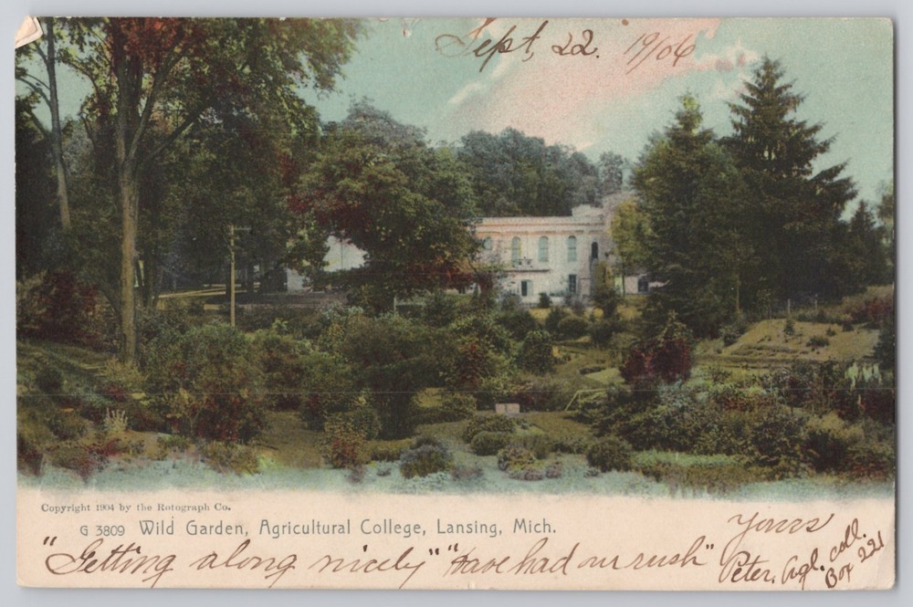 Lansing, Michigan Wild Garden, Agricultural College, Undivided Back 1906