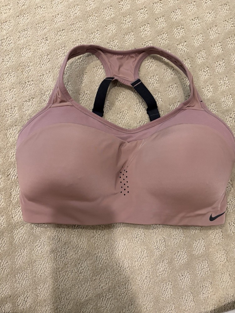 Nike Alpha High Support Bra Dri-Fit, Black, Size MEDIUM (D-E)