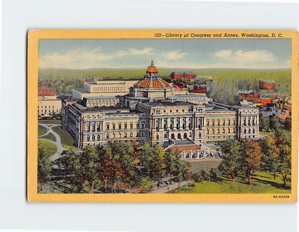 Postcard Library of Congress & Annex Washington DC USA