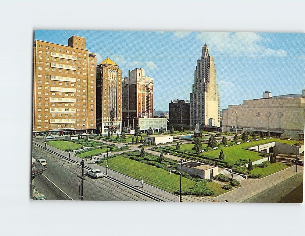 Postcard Auditorium Plaza Garage and Park Kansas City Missouri USA