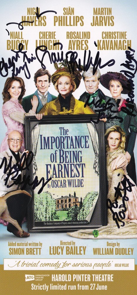 Harold Pinter Theatre Flyer: NIGEL HAVERS +6 -2014 'Importance of Being Earnest'