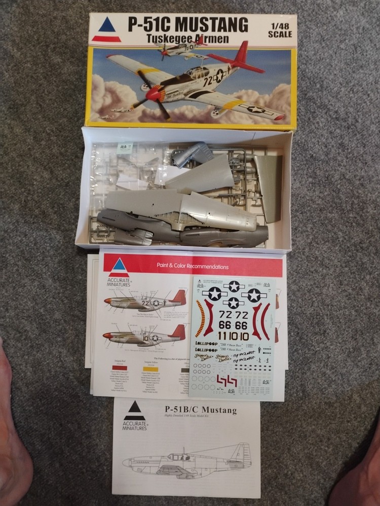 Accurate Miniatures 1/48 Scale P-51C Mustang Tuskegee Airmen Collectible Model-image