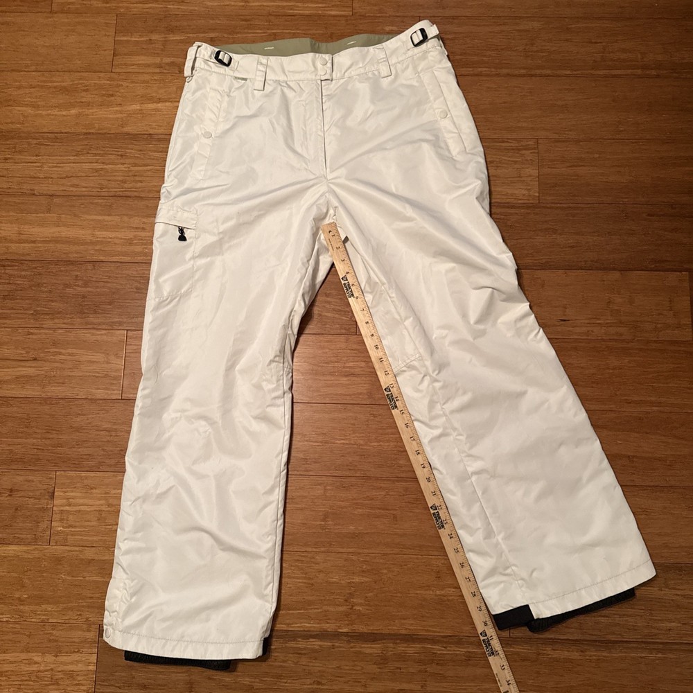 COLUMBIA Women's Convert Snowboarding Ski Pants Size XL White Winter Cargo Zip