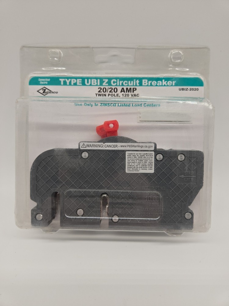 Single Pole Twin Circuit Breakers - Gray VPKUBIZ2020 20A