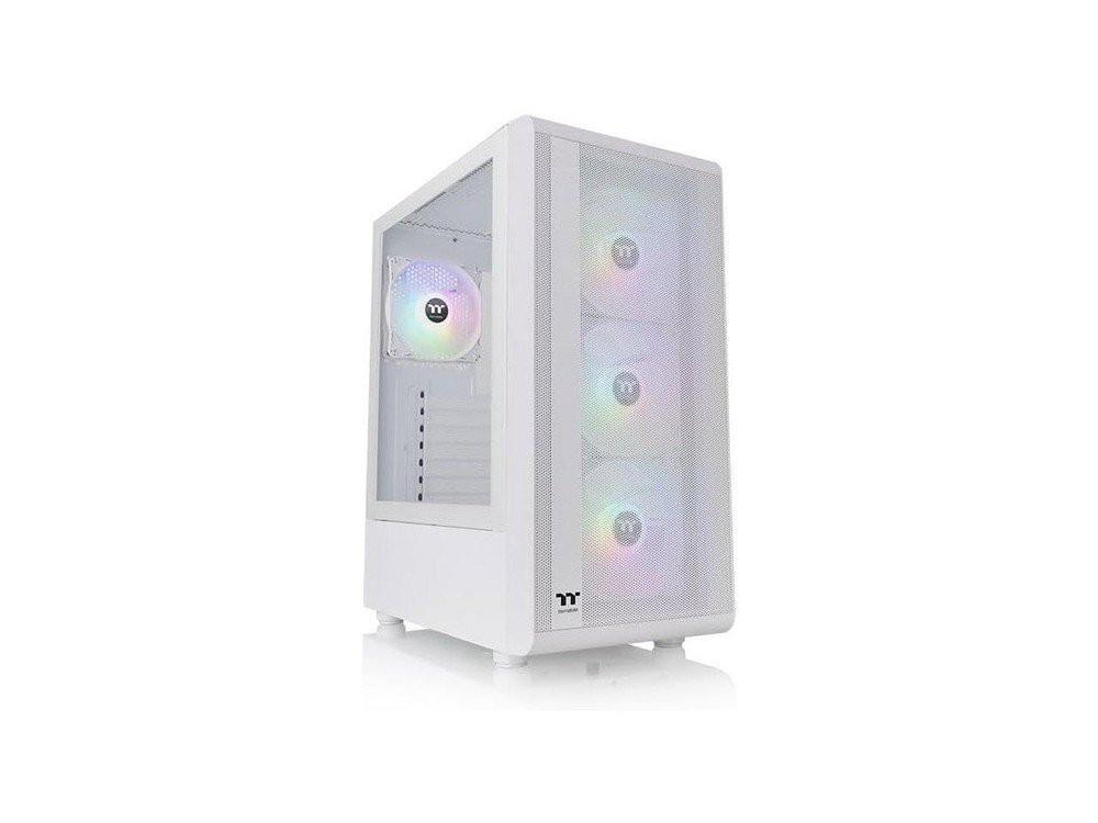 Thermaltake S200 TG ARGB Snow ATX Tempered Glass Mid Tower Gaming Computer
