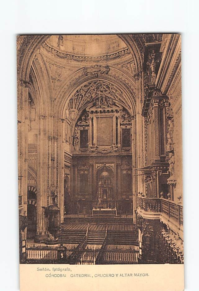 Postcard Catedral Crucero Y Altar Mayor Córdoba Spain