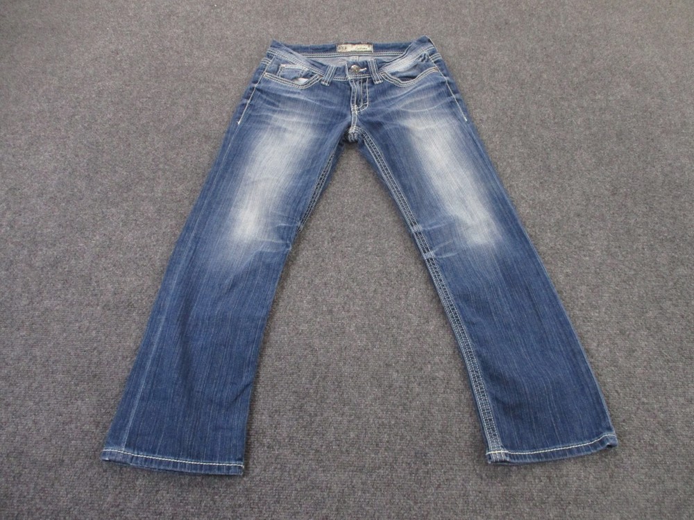 BKE Jeans Womens 28 Culture Blue Denim Culture Straight Faded Buckle Stretch