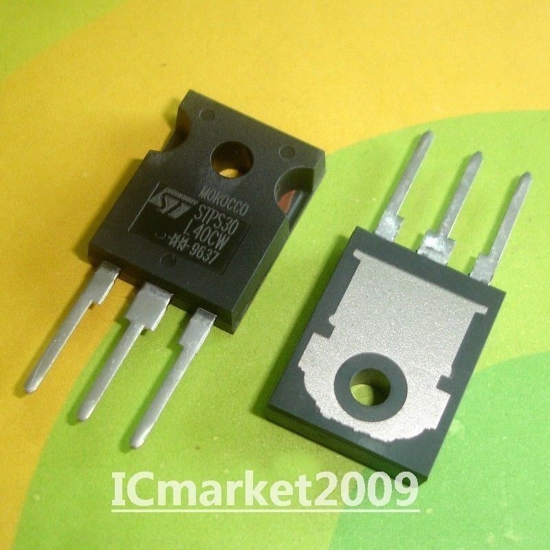 2 PCS STPS30L40CW TO-3P STPS30L40 Low Drop Power Rectifier Transistors