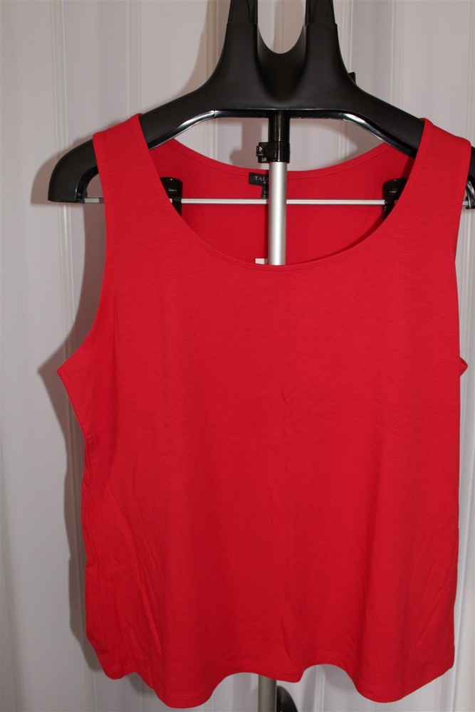 TALBOTS WOMENS PETITE XL RED TANK TOP SHIRT NEW W/ TAGS