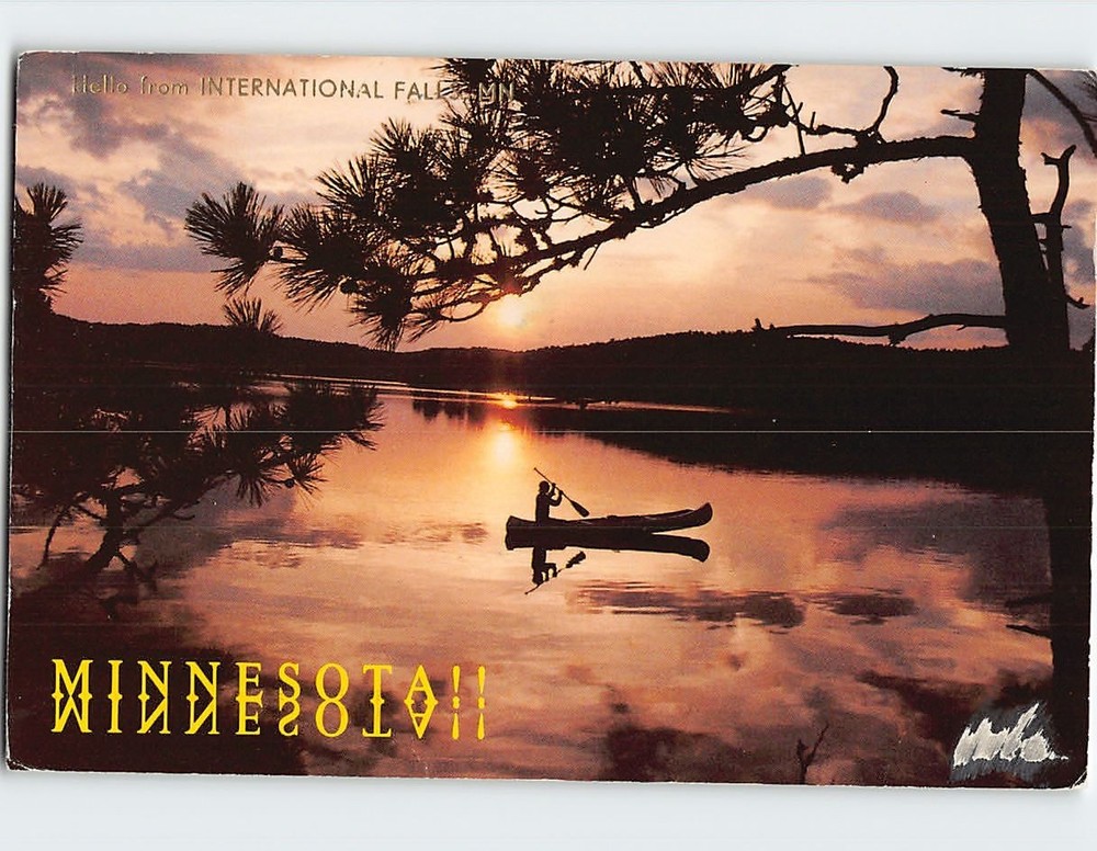 Postcard Hello from International Falls Minnesota USA
