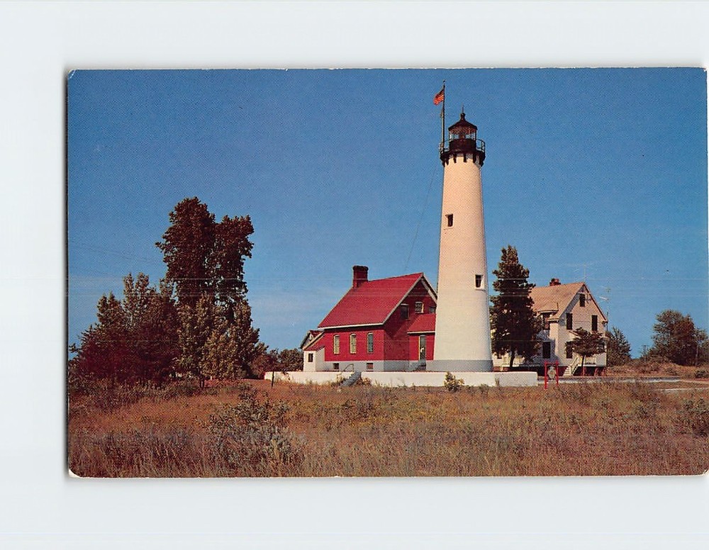 Postcard Tawas Point Lighthouse Tawas Michigan USA
