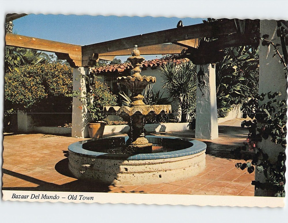 Postcard Bazaar Del Mundo Old Town San Diego California USA