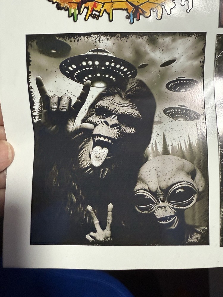 Alien Sasquatch Selfie Bigfoot  Vinyl Decal