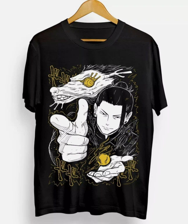 Anime Suguru Geto T-shirt Jujutsu Kaisen Getou Jjk Horror Black Tee