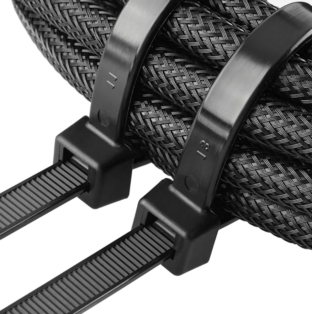 36-Inch Heavy Duty Black Zip Ties for Outdoor Use 250 LB Capacity