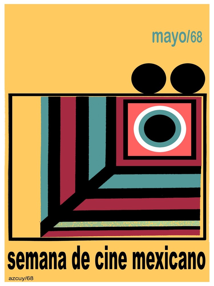 Semana de cine mexicano Documental Decor Poster.Graphic Interior design. 3535