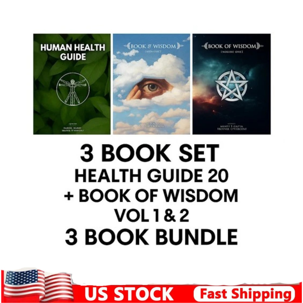 Health Guide 20 + Book of Wisdom Vol 1 & 2 by Harry B. Joseph – 3 Book BUNDLE