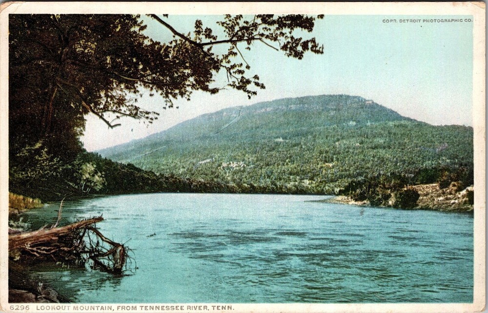 Tennessee River TN-Tennessee, Lookout Mountain, Vintage Postcard