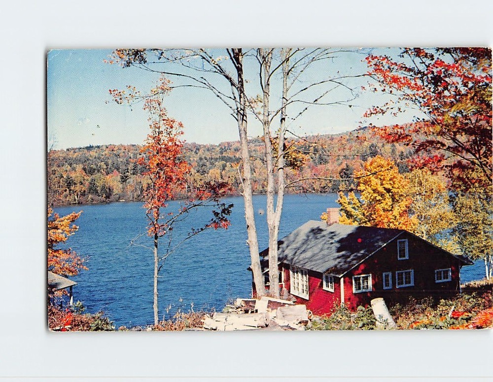 Postcard House by the Lake Nature Scene