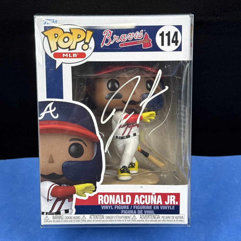 RONALD ACUNA JR Autographed Signed Funko Pop 114 Atlanta Braves COA Hologram