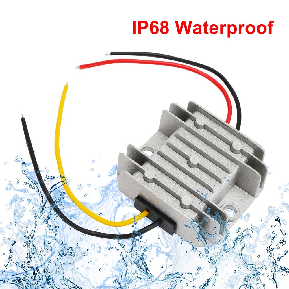 WaterProof 12V/24V to 5V 10A 50W Step Down DC/DC Power Converter Regulator US