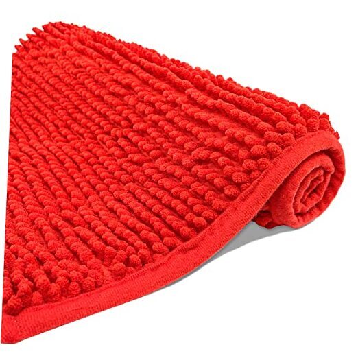 Chenille Bath Mat Non-Slip Microfiber Floor Mat Baby Bath 19.6