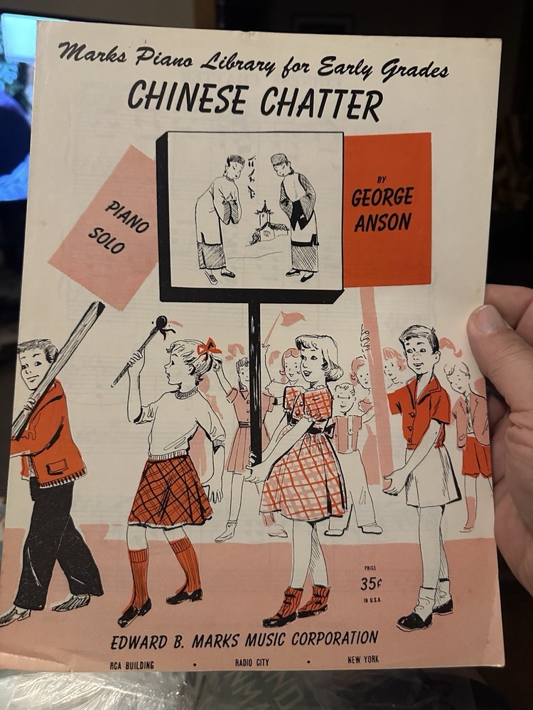 K 1953 Oriental Exotic Sheet Music CHINESE CHATTER by George Anson