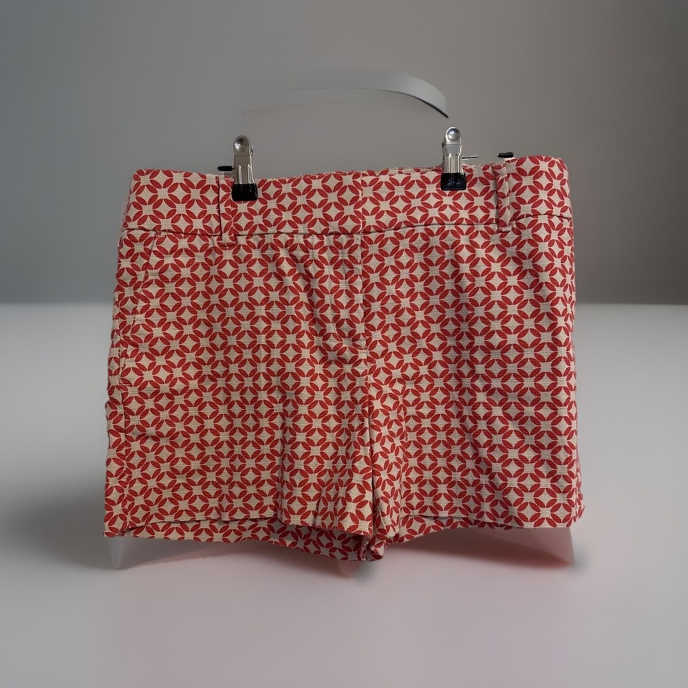 Ann Taylor Loft Women's Shorts Size 4  Riveria Red and White Geometric Print #23