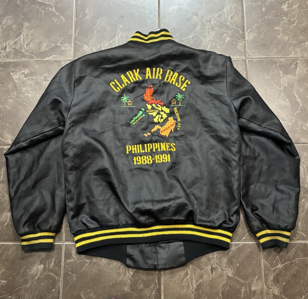 Vintage Clark Air Base Philippines Bomber Jacket Men’s Size XL
