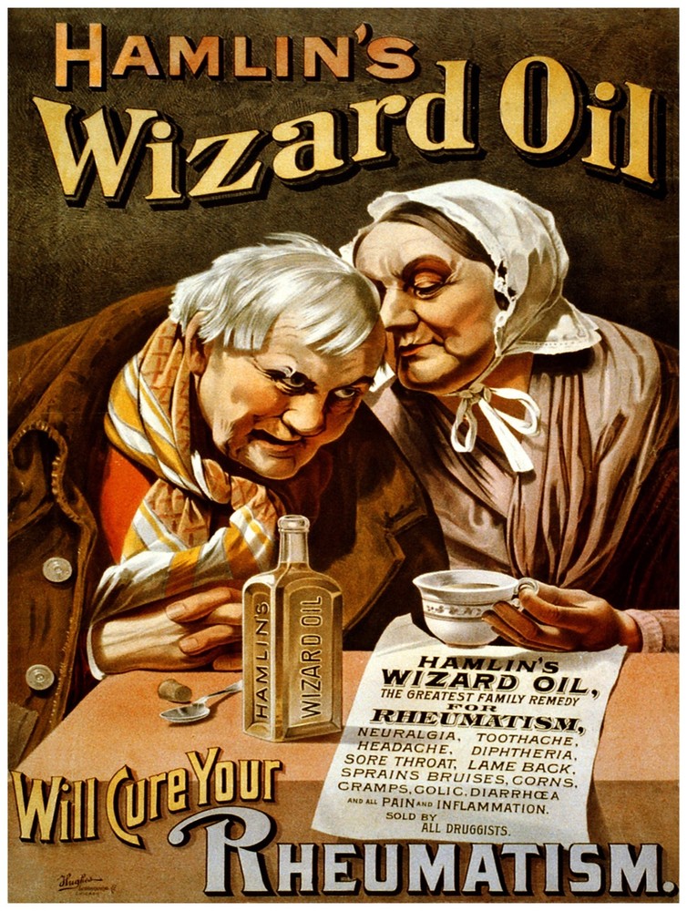 7589.Decoration Poster.Home Room wall art design print.Hamlin Wizard Oil.Rheuma