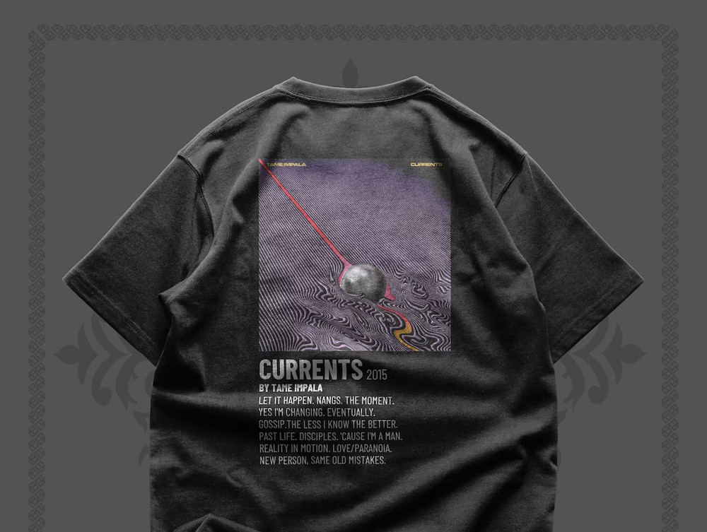 Retro Tame Shirt- Currents T-Shirt - Impala Album Tee - Currents Merch Back