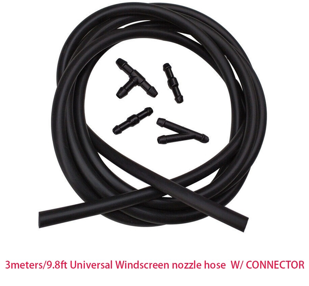 Universal Windshield Wiper Washer Nozzle Hose Kit with Connector