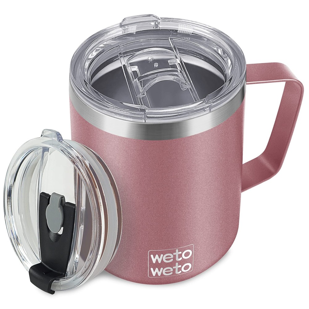 Coffee Mug with Handle 14oz Insulated Stainless Steel Coffee Travel Mug Doubl...