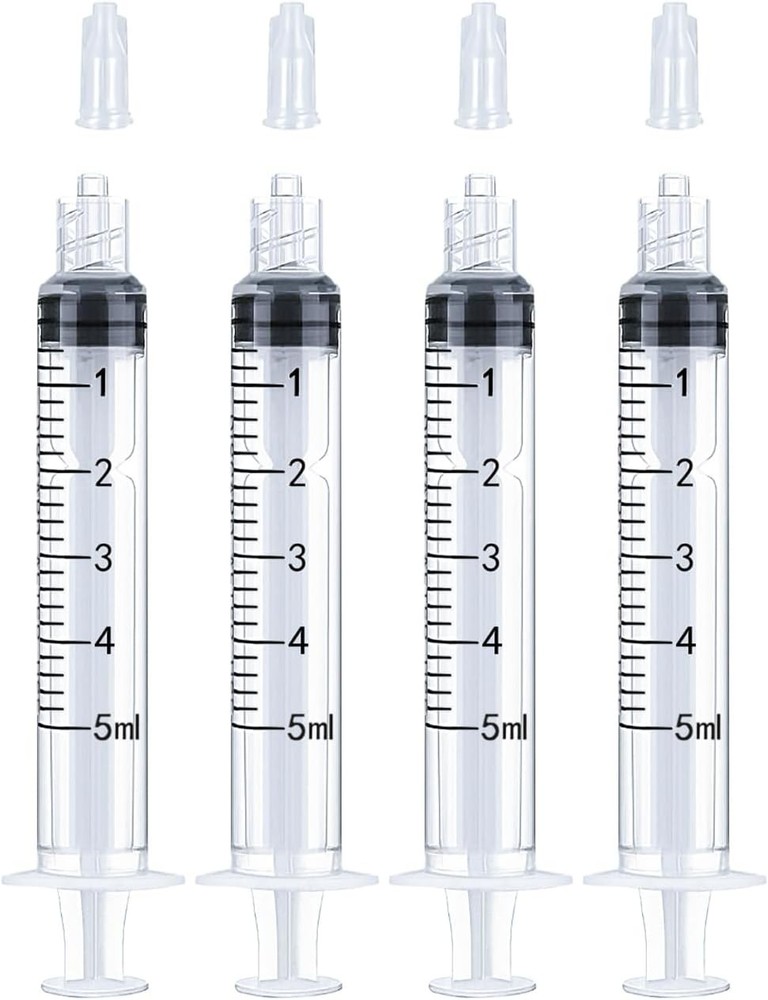 5ml Luer Lock Syringes 4-Pack Sterile No Needle