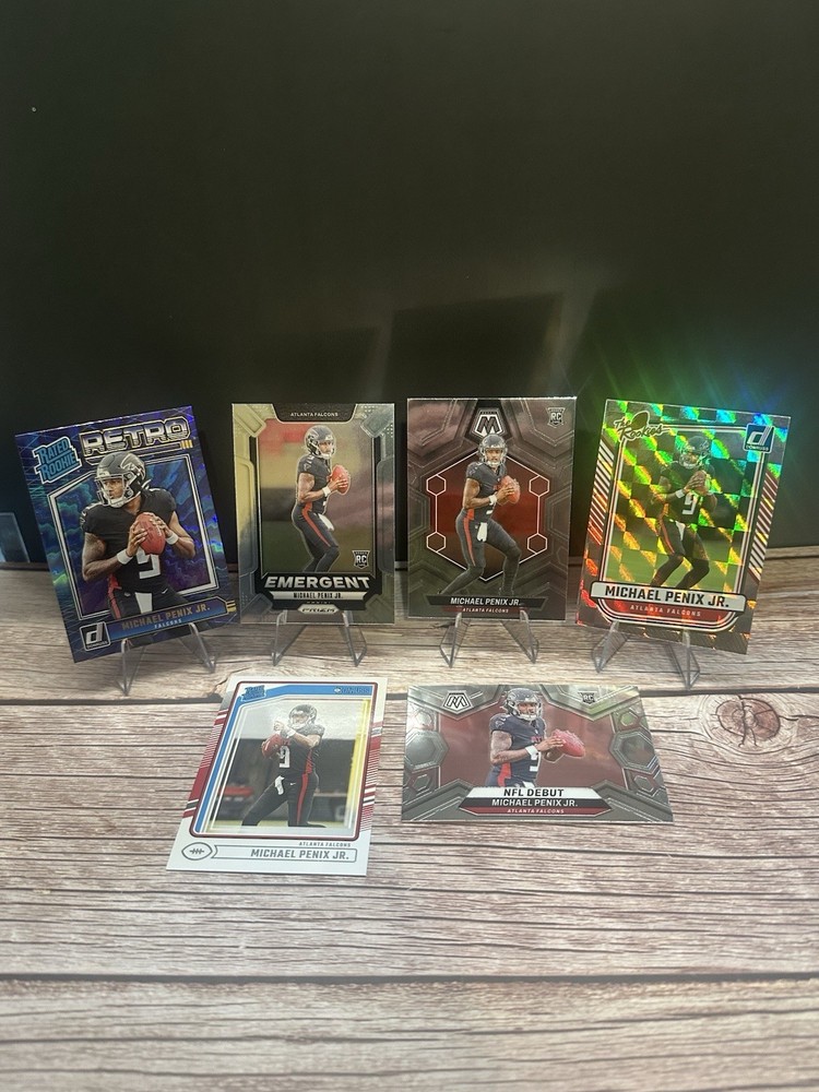 2024 Panini Lot Michael Penix Jr Mosaic, Prism, Donruss Inserts RC Falcons