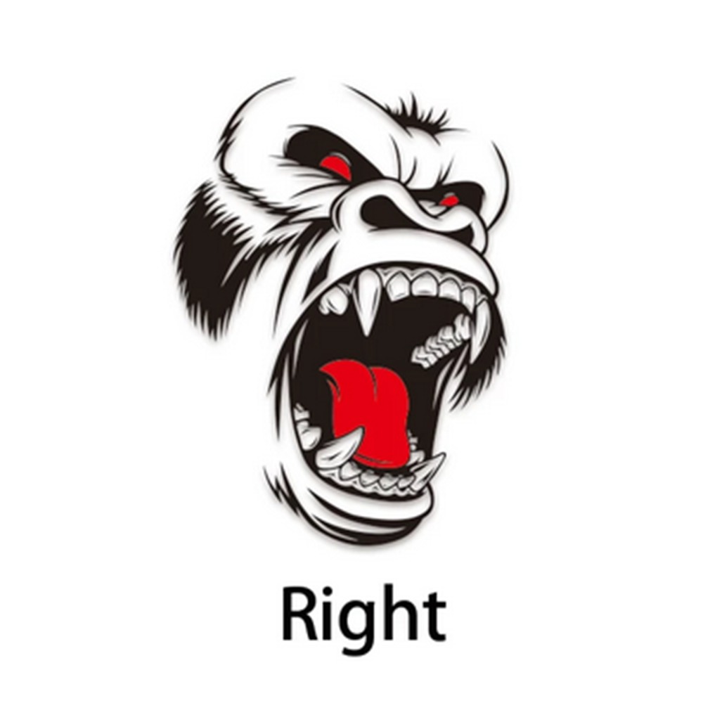 Right Side Car Vinyl Decal Ape Totem for Door Hood Window Design