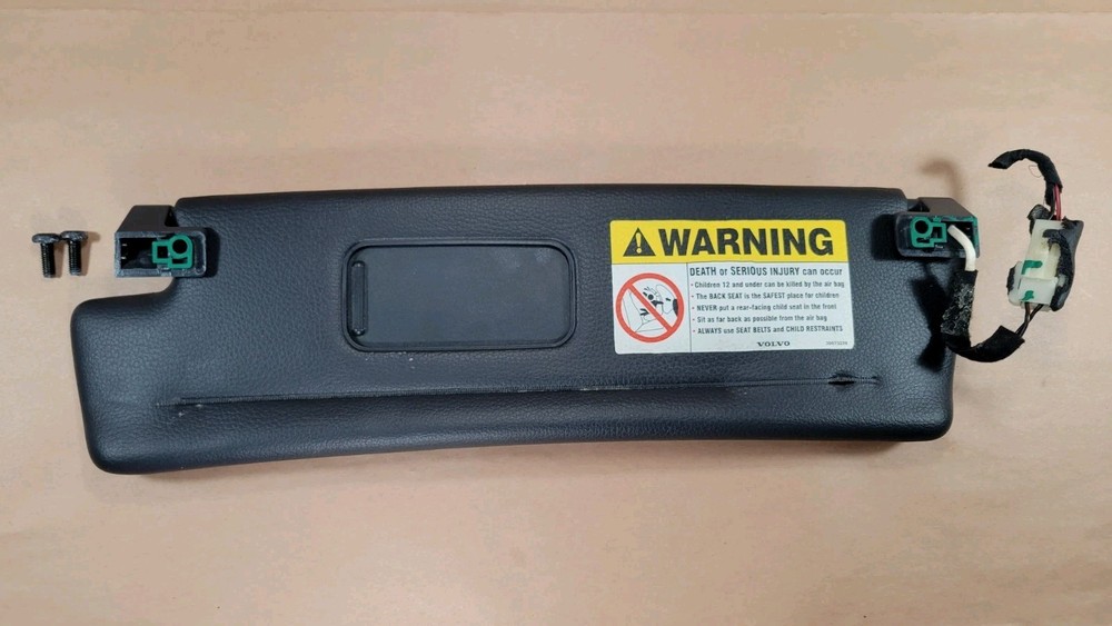 1998-2004 Volvo C70 Convertible Left Driver Sun Visor Black OEM