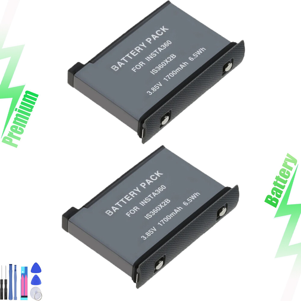 2PCS Replacement Battery Pack for Insta 360 ONE X2 Rechargeable Battery