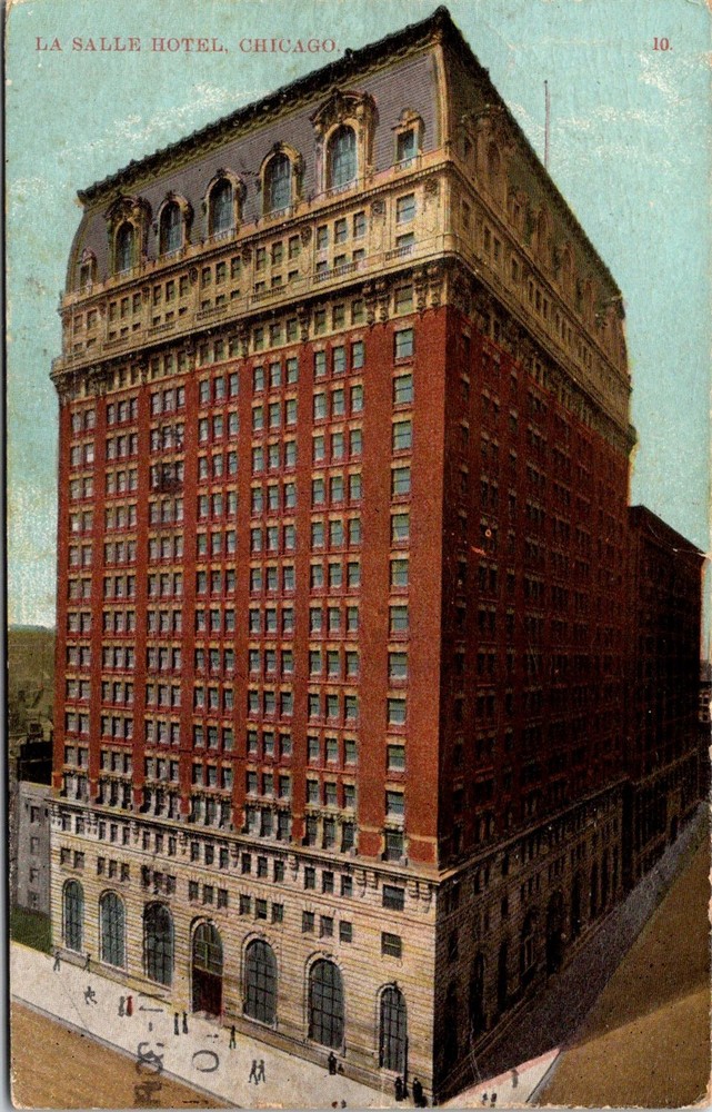 Dr Jim Stamps Postcard La Salle Hotel Chicago