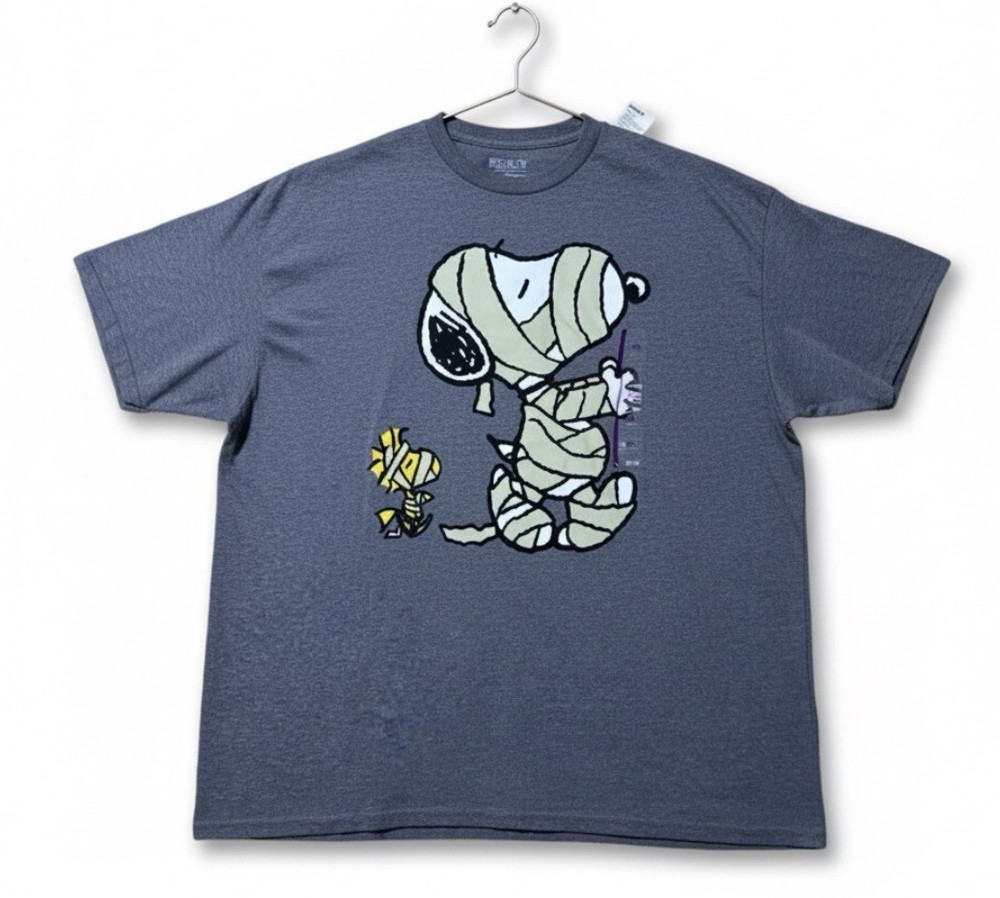 Peanuts Snoopy Mummy T-Shirt XXL Grey Graphic Tee Mens NWT