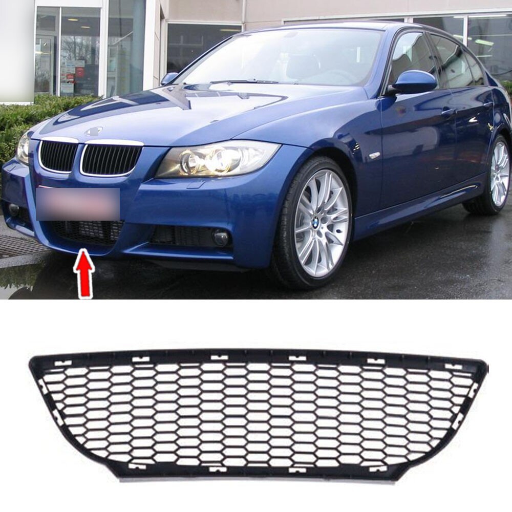 Fits 2005-2008 BMW 3-Series E90 E91 M Sport Front Bumper Lower Grille 1PCS