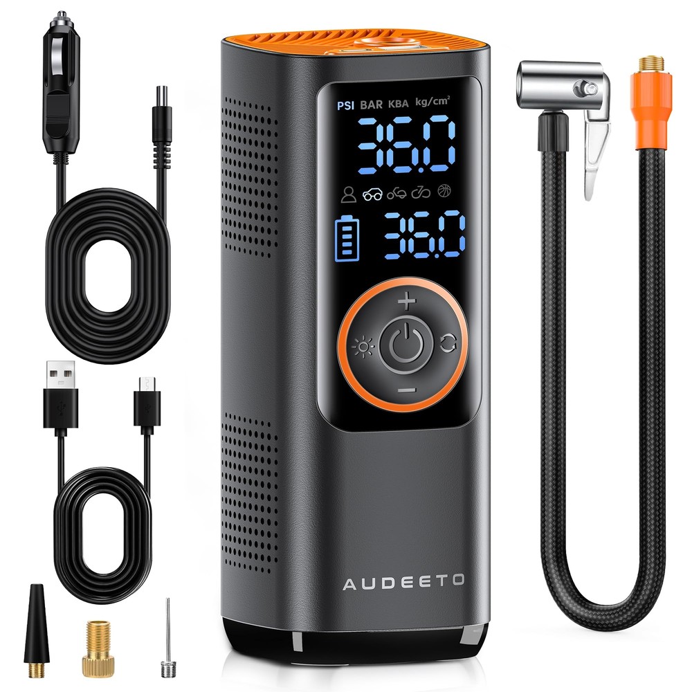 Tire Inflator Portable Air Compressor-150PSI Air Pump 5X Faster Inflation wit...