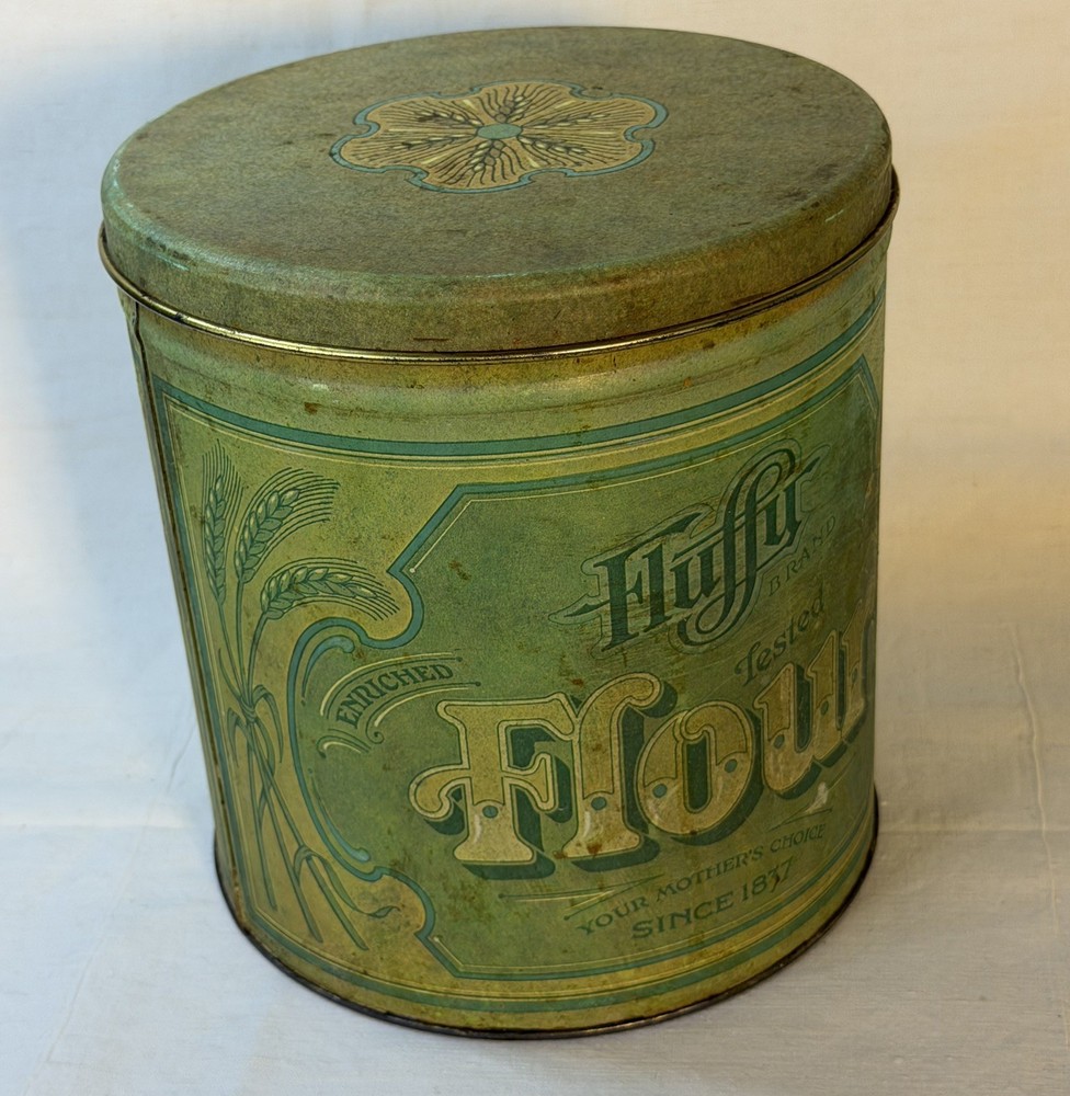 VTG 1970's Ballonoff Flour Canister w/ Green Lid