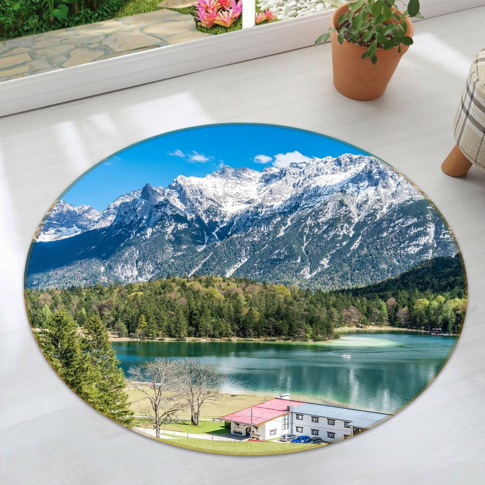 3D Snow Mountain Scenery NAO5773 Game Rug Mat Elegant Photo Carpet Mat Fay